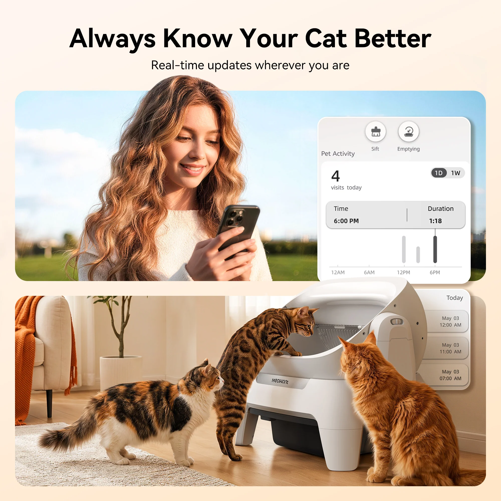 Meowant MW-SC10 開放式自動清潔貓砂盆