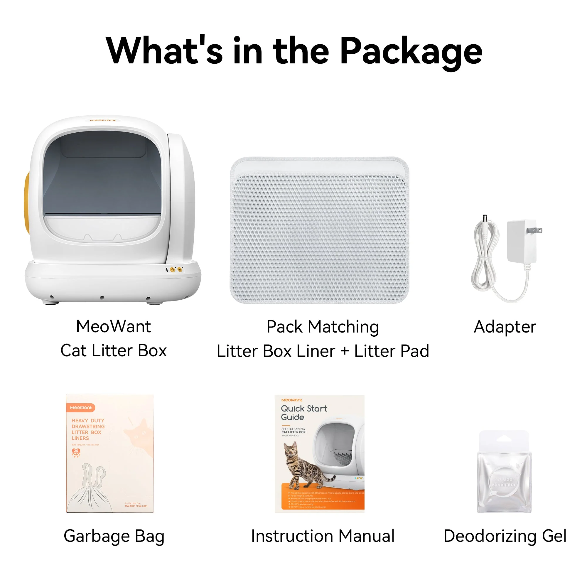 Meowant Self-Cleaning Cat Litter Box - MW-SC02 (White)