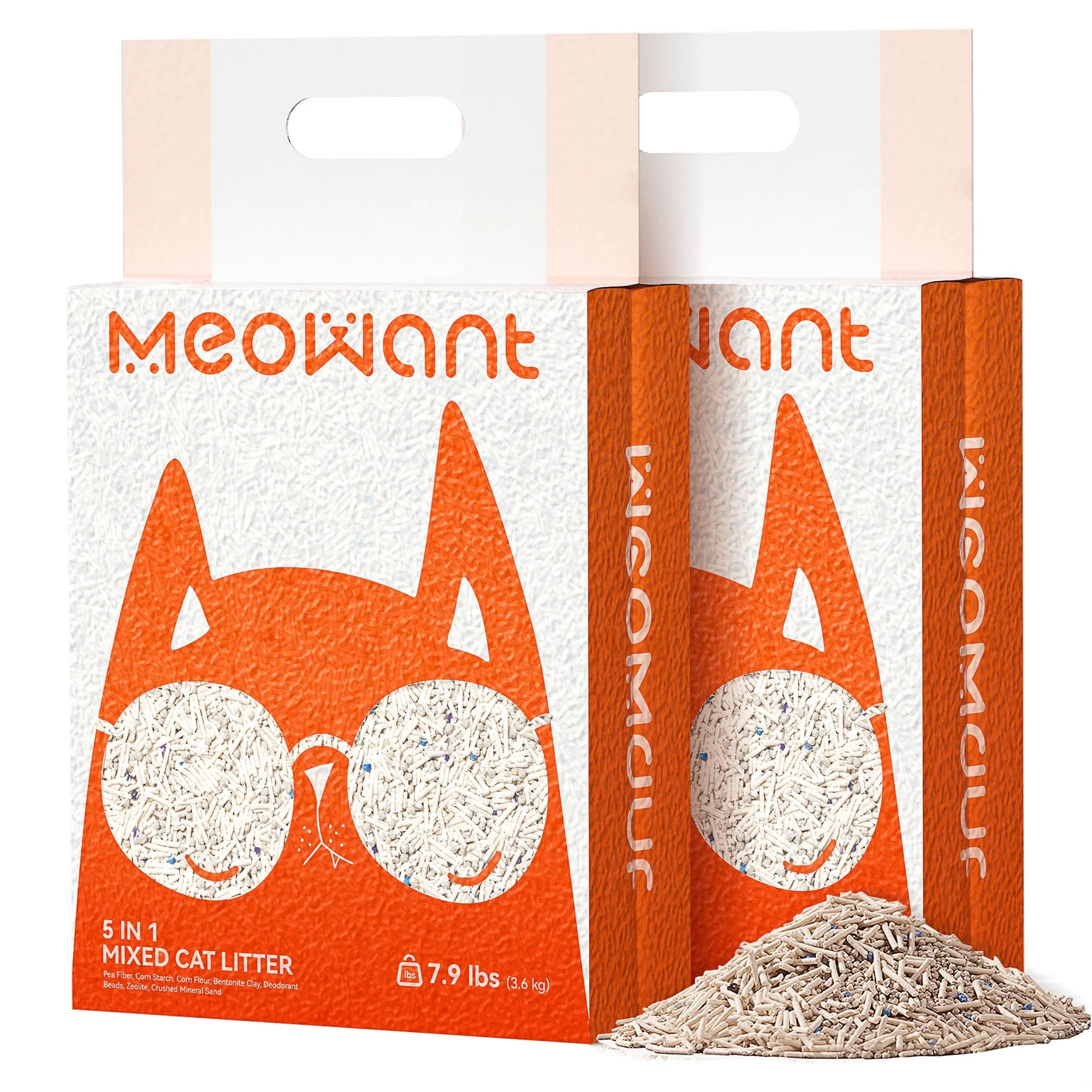 Meowant 5-in-1 Mixed Cat Litter 7.9 lbs × 2